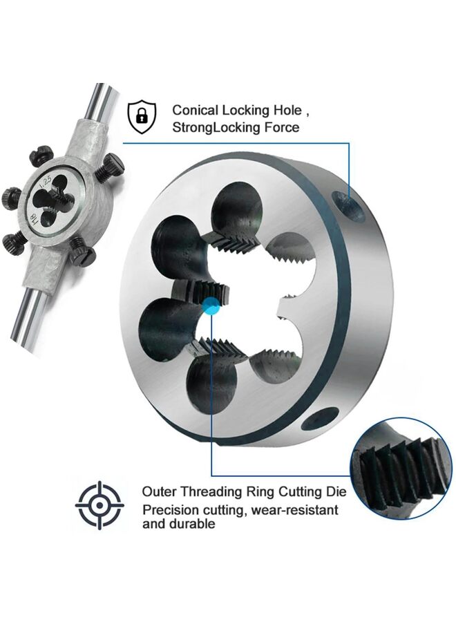 يُسلِّم استمتع بجودة ومتانة لا مثيل لهما مع مجموعة أدوات اللولبة والتشكيل المترية - مجموعة أدوات شاملة مكونة من 32 قطعة لعمليات اللولبة وإعادة التشكيل الدقيقة. - Image 4